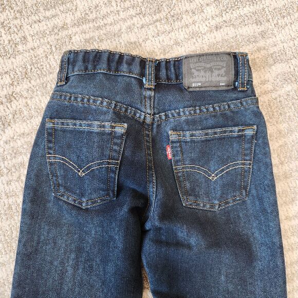 Levi's 511 boy's dark wash straight leg jeans size 6 - Picture 11 of 12